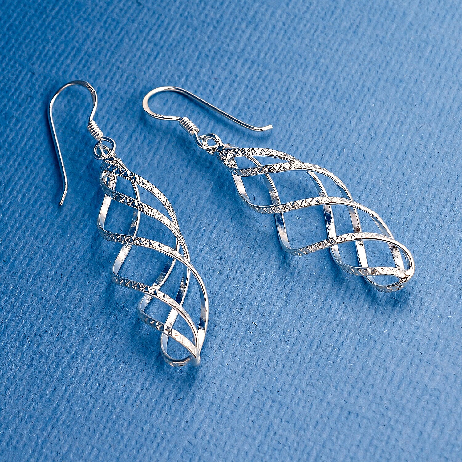 Sterling Silver Spiral Earrings (With Hook)