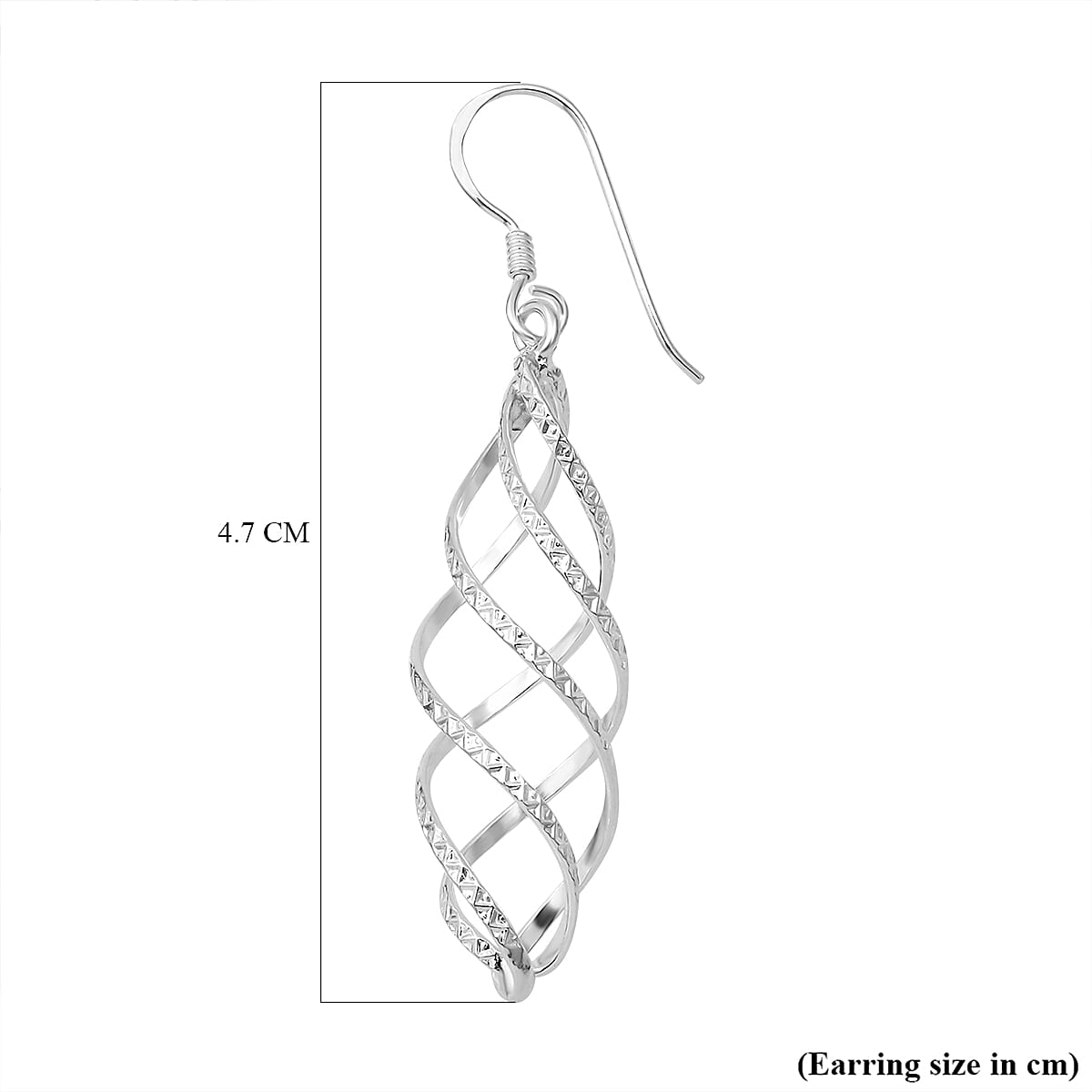 Sterling Silver Spiral Earrings (With Hook)