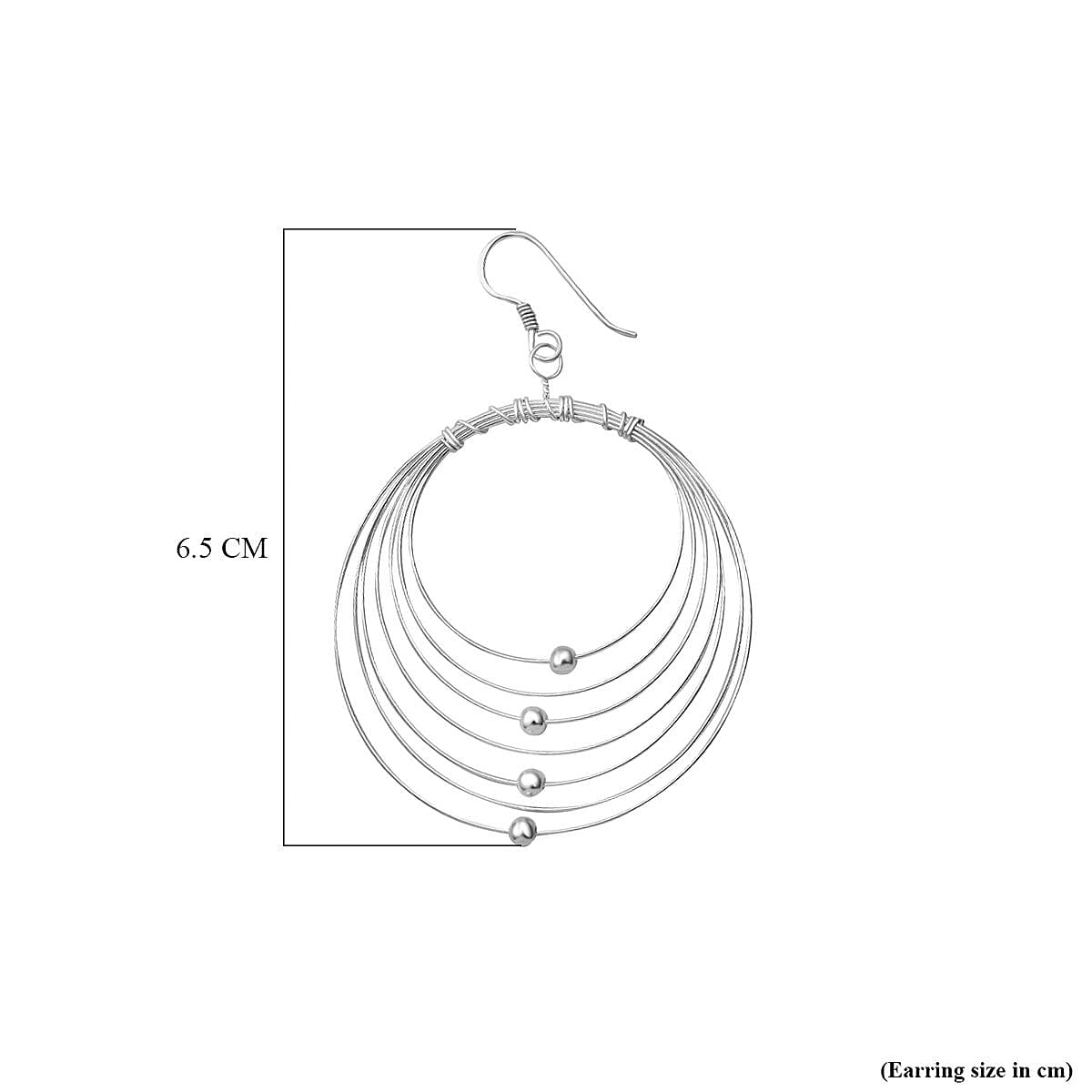 Sterling Silver Circle Earrings (With Hook)
