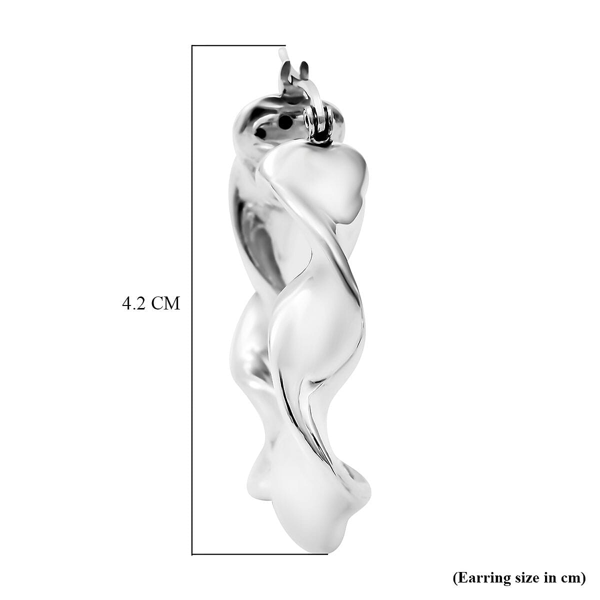 New Arrival Bangkok Closeout - Sterling Silver Twisted Hoop Earrings (With Clasp), Silver Wt. 10.56 Gms