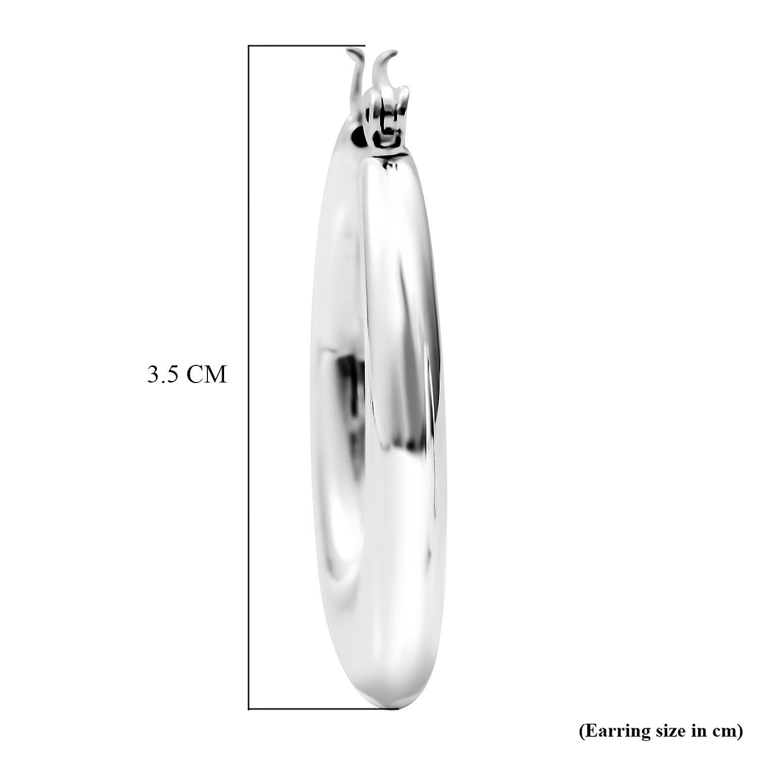 New Arrival Bangkok Closeout - Sterling Silver Hoop Earrings (With Clasp), Silver Wt. 6.41 Gms