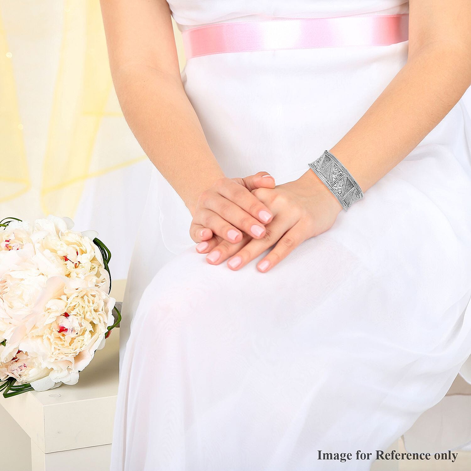 Close Out - Sterling Silver Bangle (Size 7), Silver Wt. 27.18 Gms