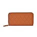 Closeout Deal - Genuine Leather Flower Pattern Embossed Wallet with RFID Protection (Size 19x10x2 cm) - Tan