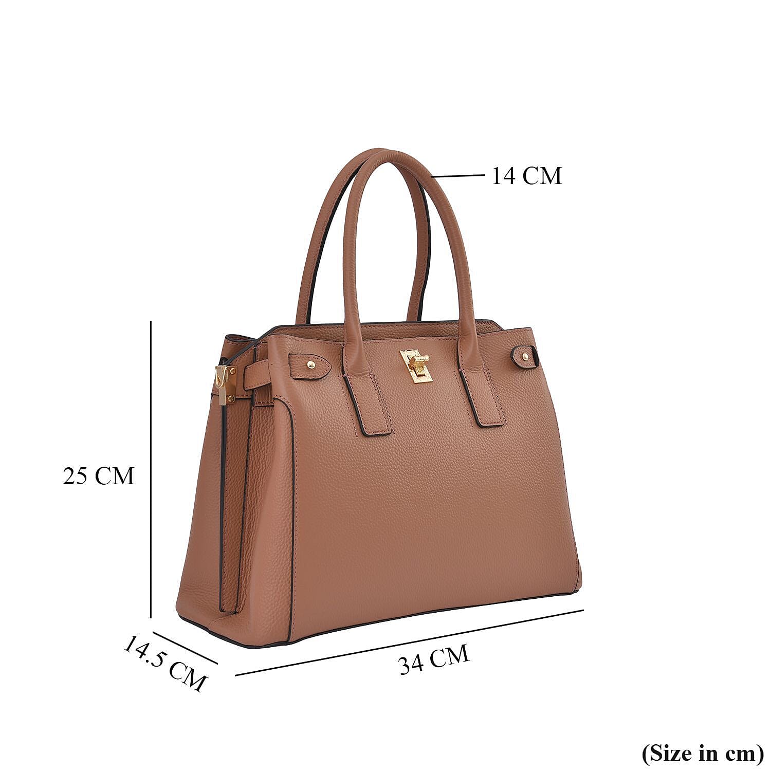 Genuine Leather Solid Crossbody Bag with Handle Drop - Pink