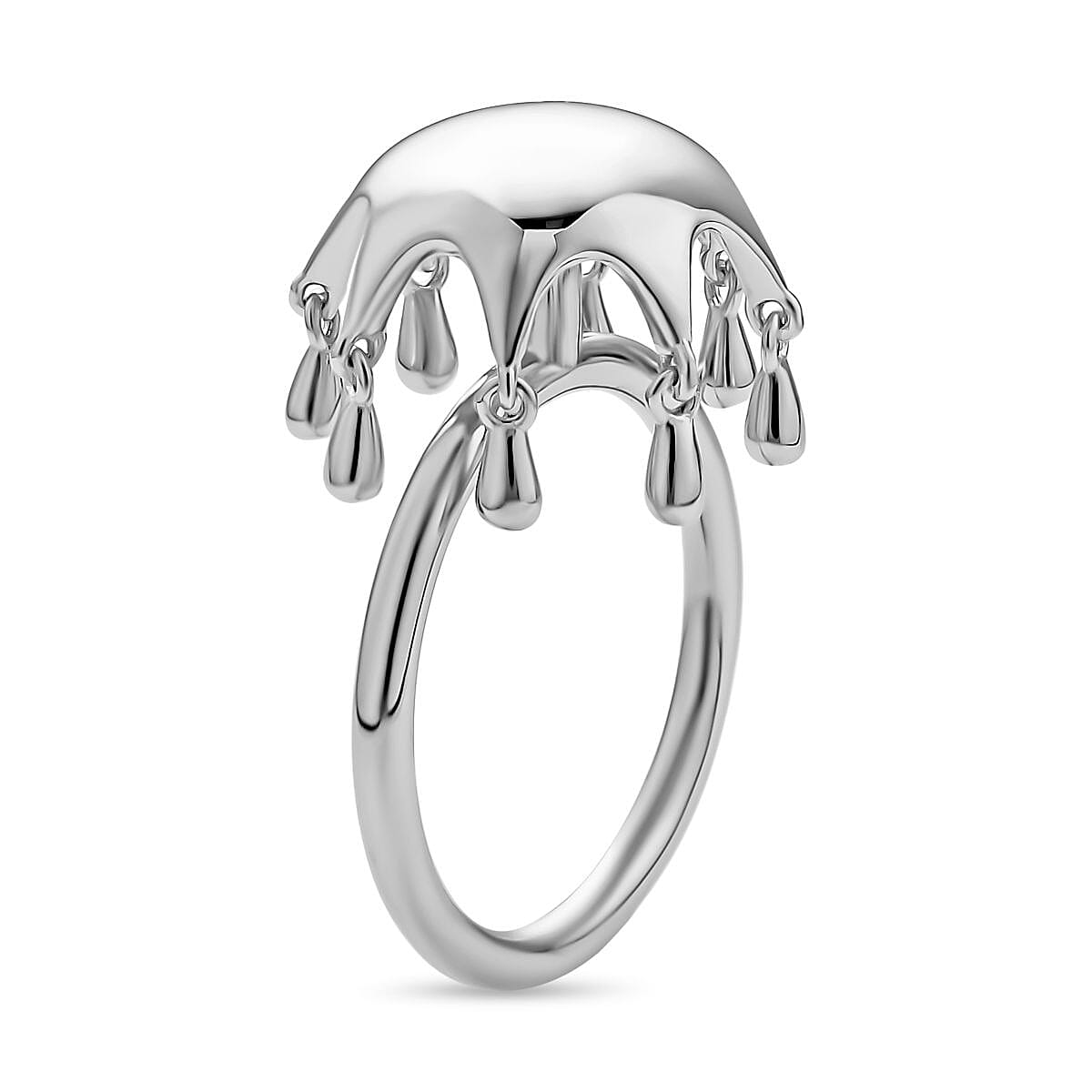 LucyQ Umbrella Collection - Rhodium Overlay Sterling Silver Ring