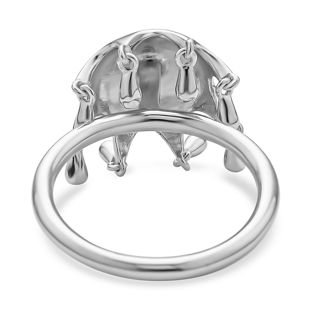 LucyQ Umbrella Collection - Rhodium Overlay Sterling Silver Ring