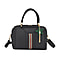 PU Patterned Crossbody Bag (Size 29x14x21 cm) - Black & Grey