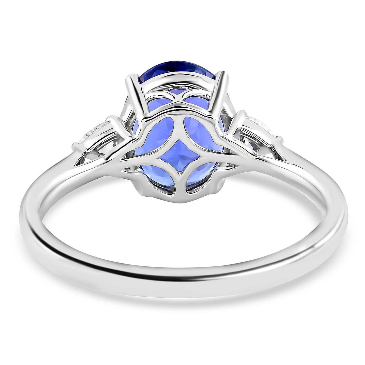 Signature Collection 950 Platinum AAAA Tanzanite and Diamond (SI-G-H) Ring 3.30 Ct.