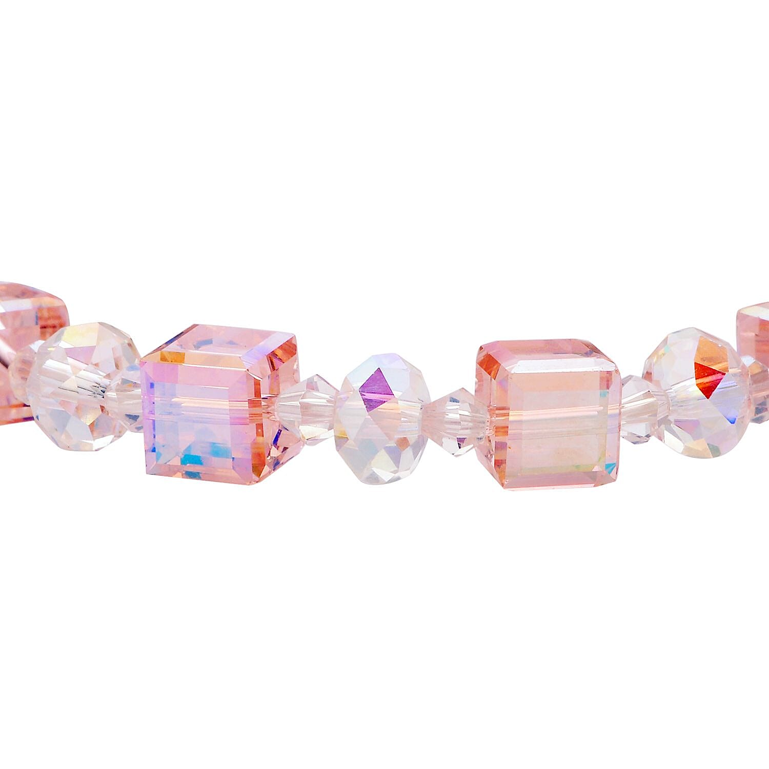 Pink Magic Color Glass Stone Bracelet 69.00 ct 69.000 Ct.