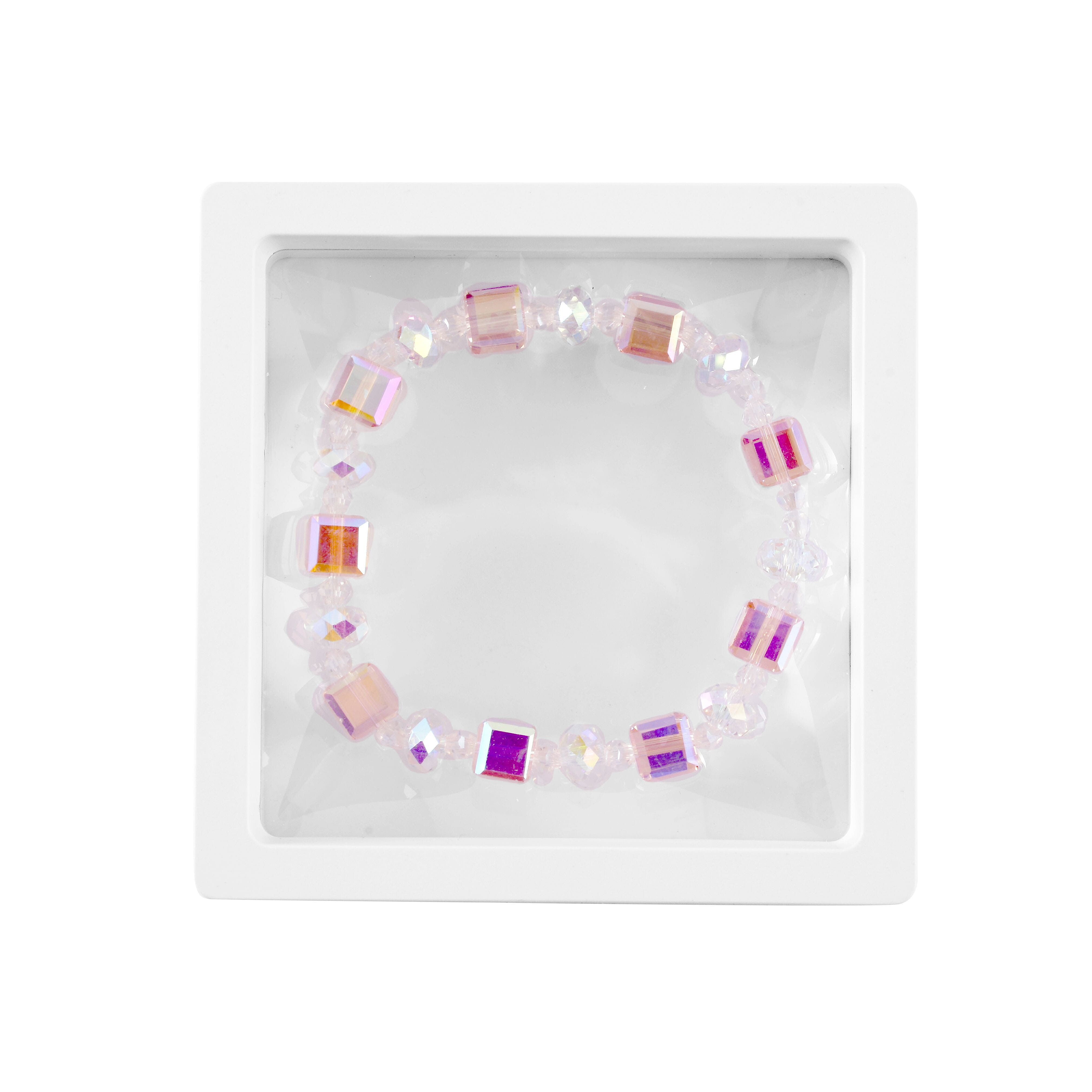 Pink Magic Color Glass Stone Bracelet 69.00 ct 69.000 Ct.