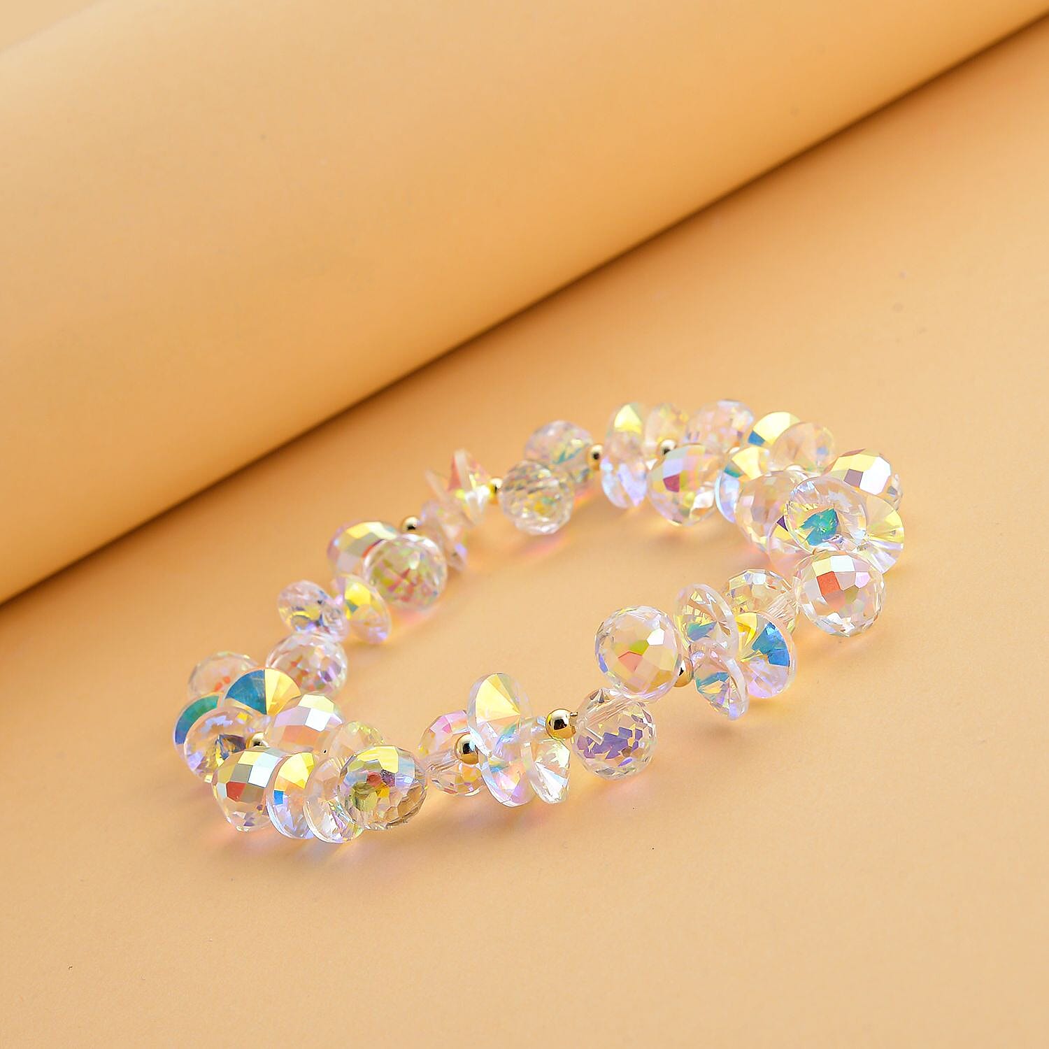 Simulated Mercury Mystic Topaz Bracelet  (Size - 6.5 Stretchable)