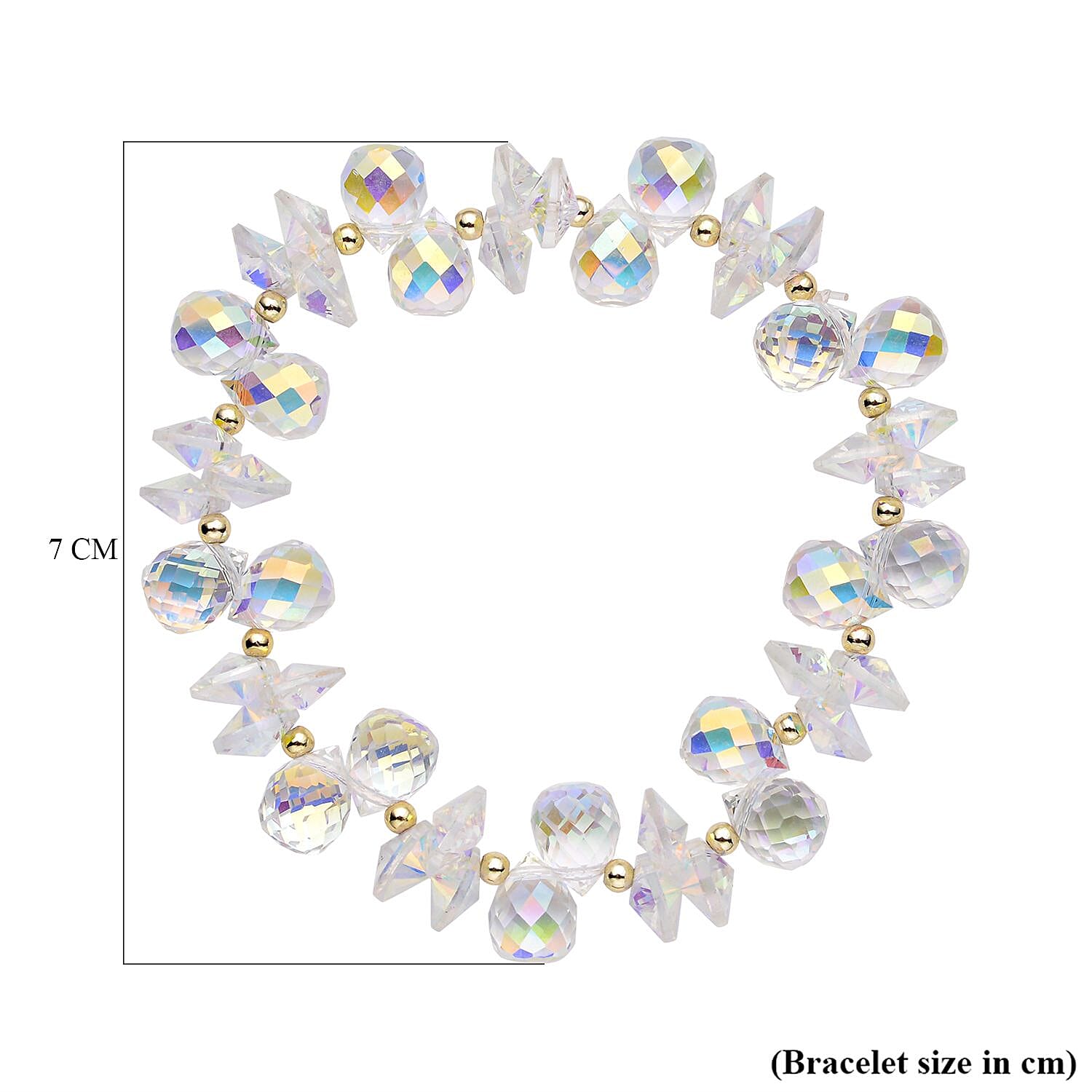 Simulated Mercury Mystic Topaz Bracelet  (Size - 6.5 Stretchable)