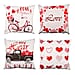 Set of 4 -  Love Theme Cushion Cover (Size 40 Cm) - White and Red