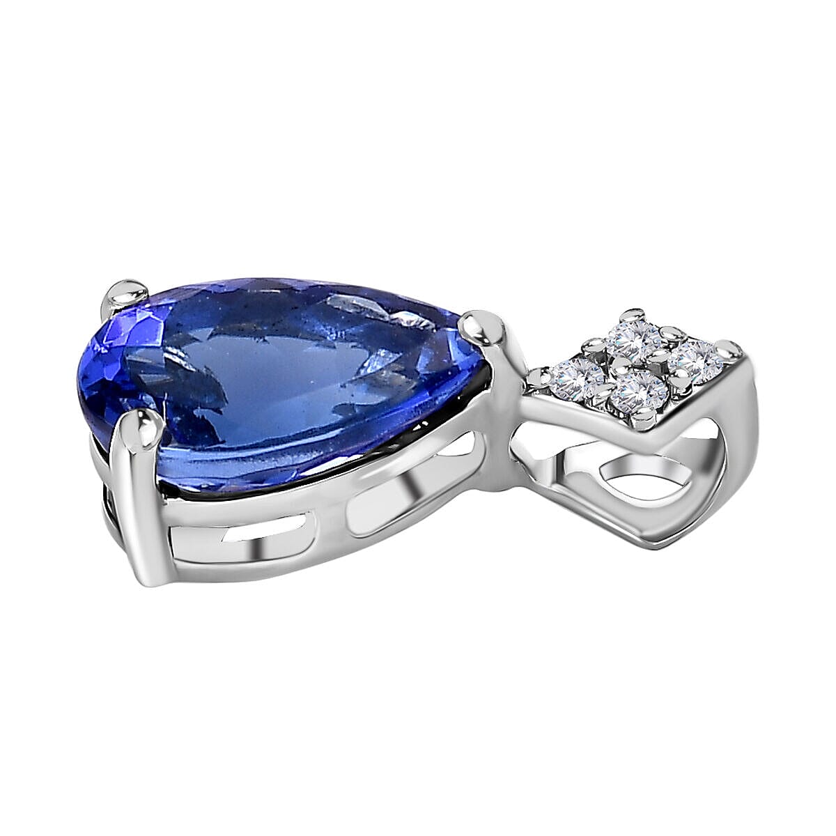 RHAPSODY 950 Platinum AAAA Tanzanite (VS-E-F) Diamond Pendant 1.065 Ct.