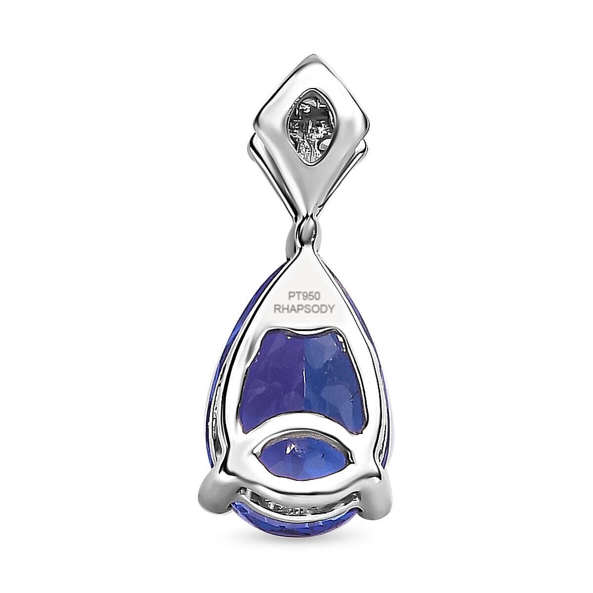 RHAPSODY 950 Platinum AAAA Tanzanite (VS-E-F) Diamond Pendant 1.065 Ct.