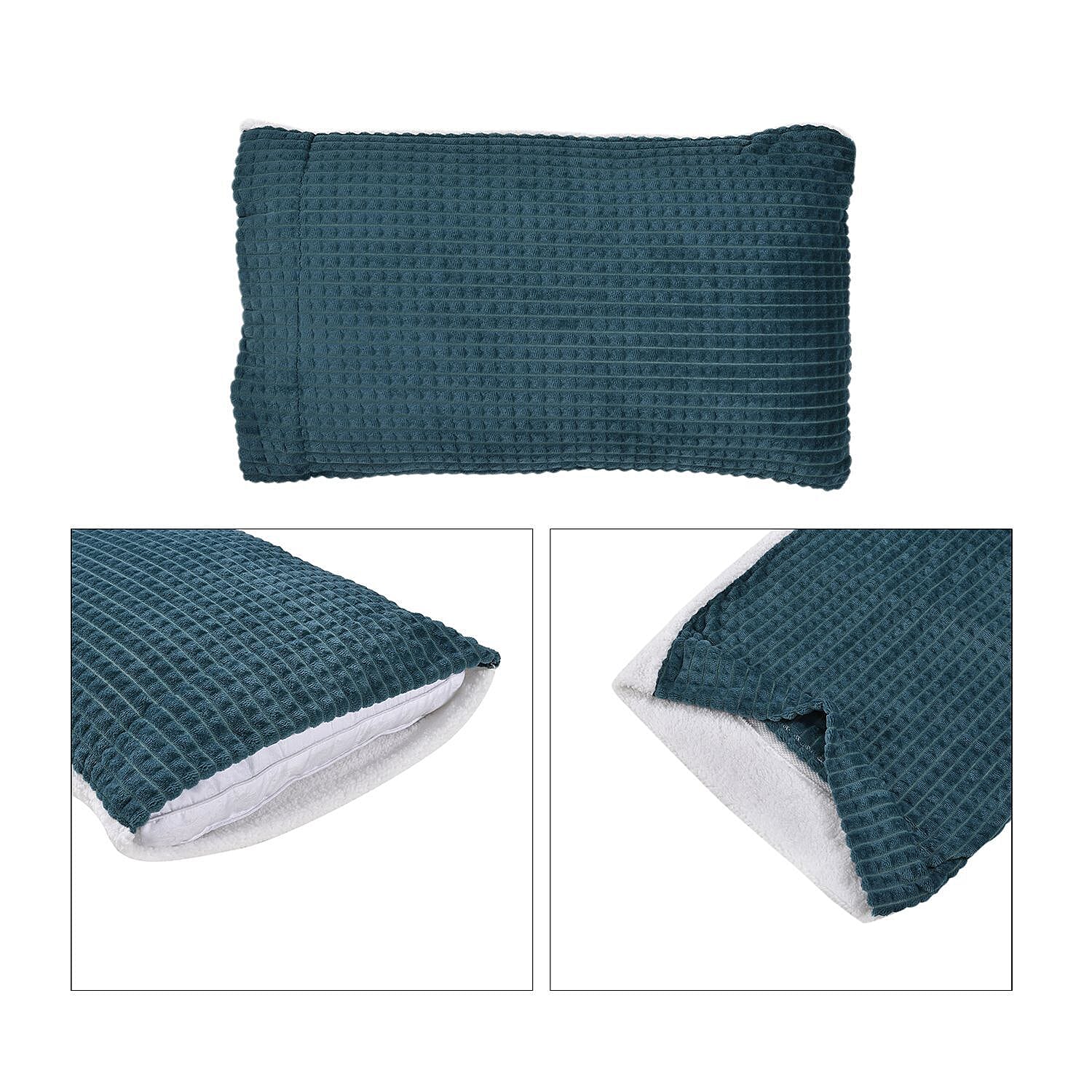 3 Piece Set - One Time Closeout - Extra warm Sherpa Duvet Cover with 2 Pillowcases Single - Light Peach