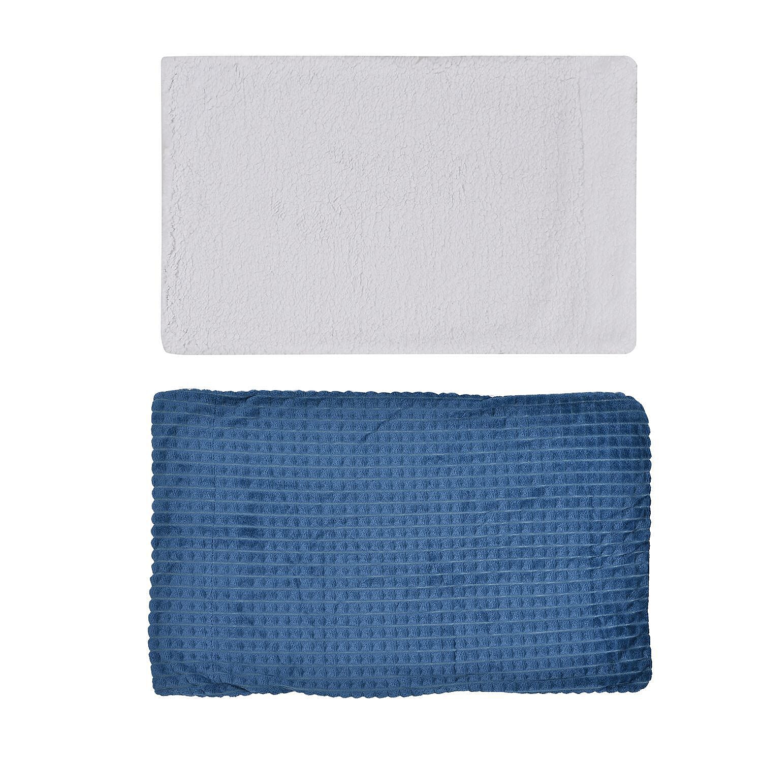 3 Piece Set - One Time Closeout - Extra warm Sherpa Duvet Cover with 2 Pillowcases Single - Light Peach