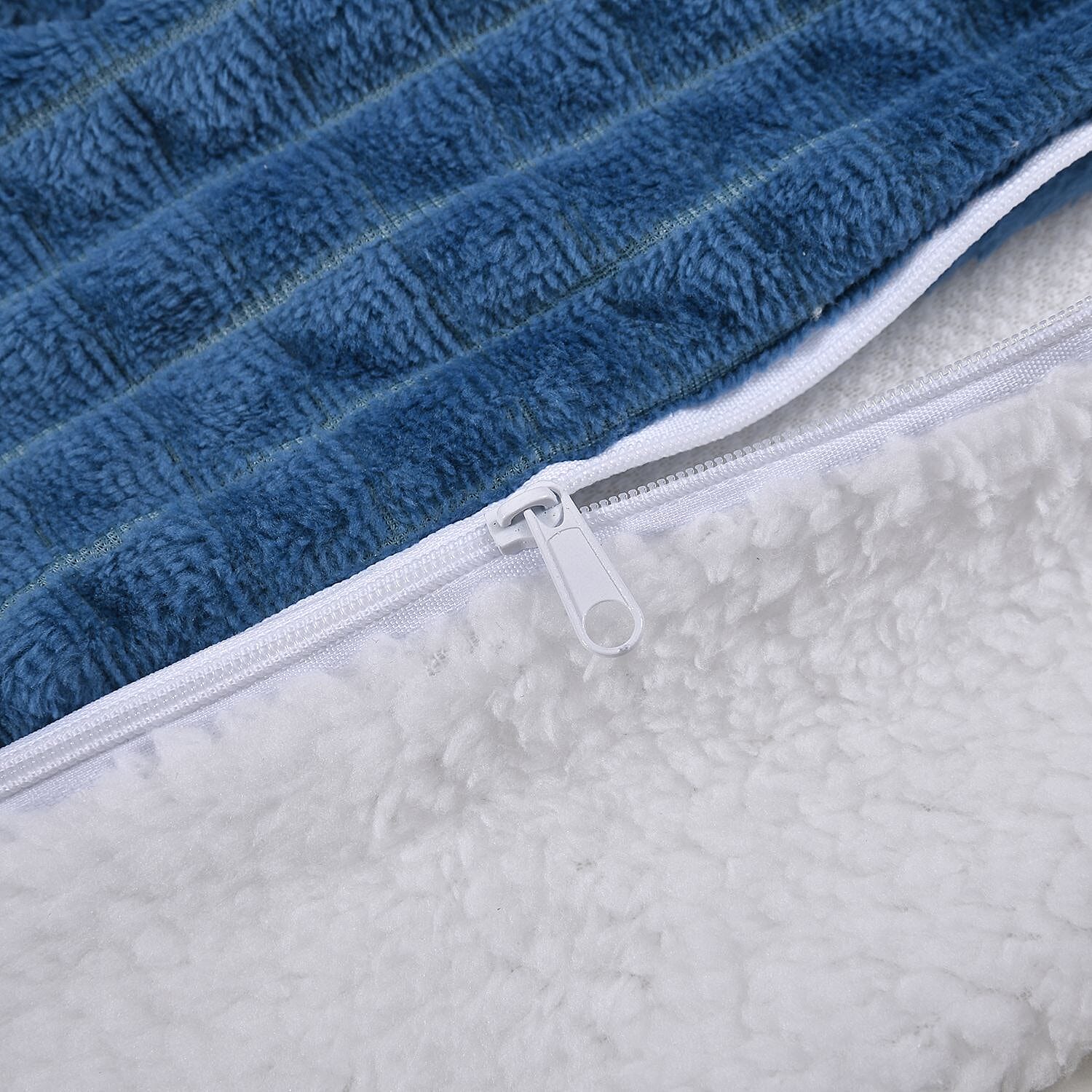 3 Piece Set - One Time Closeout - Extra warm Sherpa Duvet Cover with 2 Pillowcases Single - Light Peach