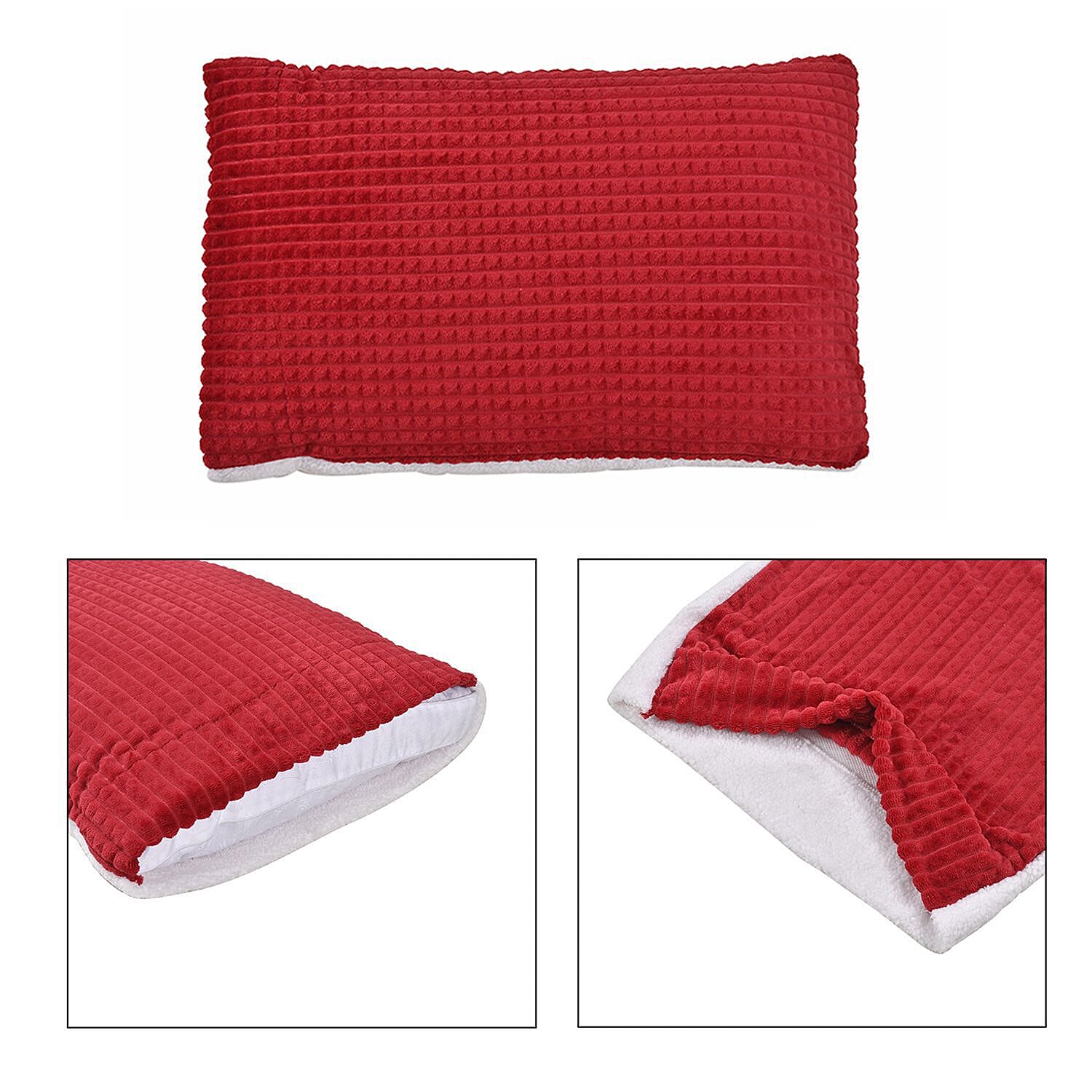 3 Piece Set - One Time Closeout - Extra warm Sherpa Duvet Cover with 2 Pillowcases Single - Light Peach