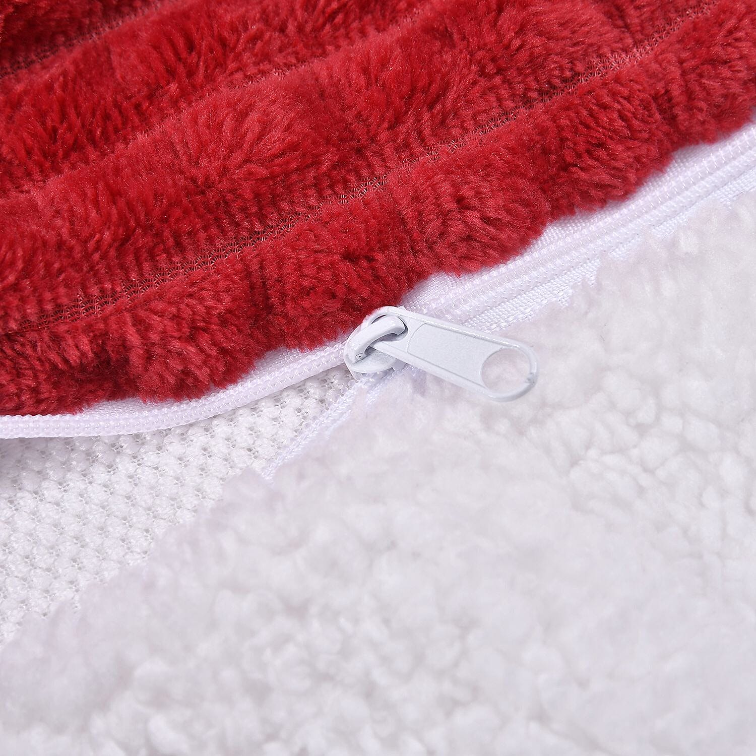 3 Piece Set - One Time Closeout - Extra warm Sherpa Duvet Cover with 2 Pillowcases Single - Light Peach