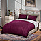 3 Piece Set - One Time Closeout - Extra warm Sherpa Duvet Cover with 2 Pillowcases Single - Purple