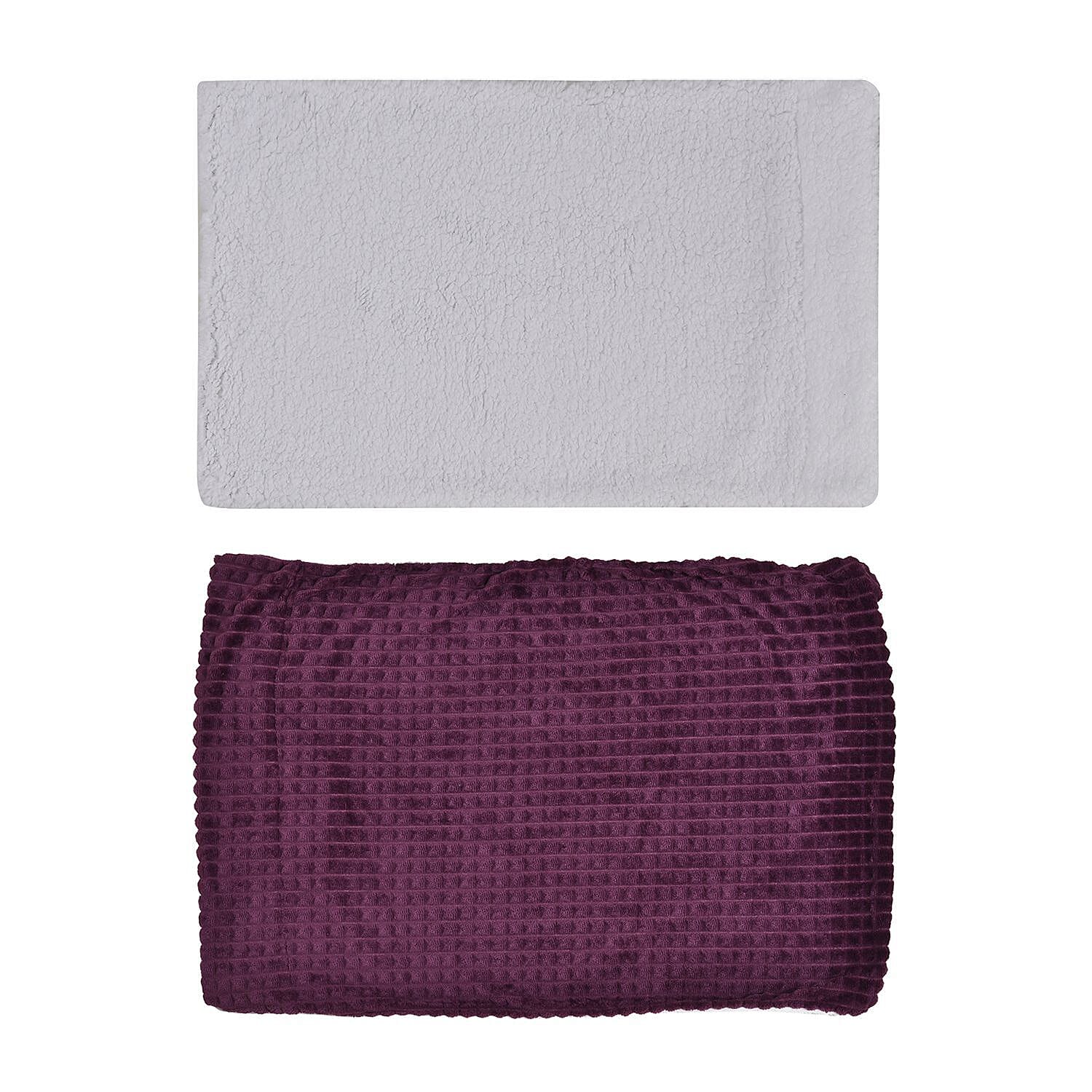 3 Piece Set - One Time Closeout - Extra warm Sherpa Duvet Cover with 2 Pillowcases Single - Light Peach