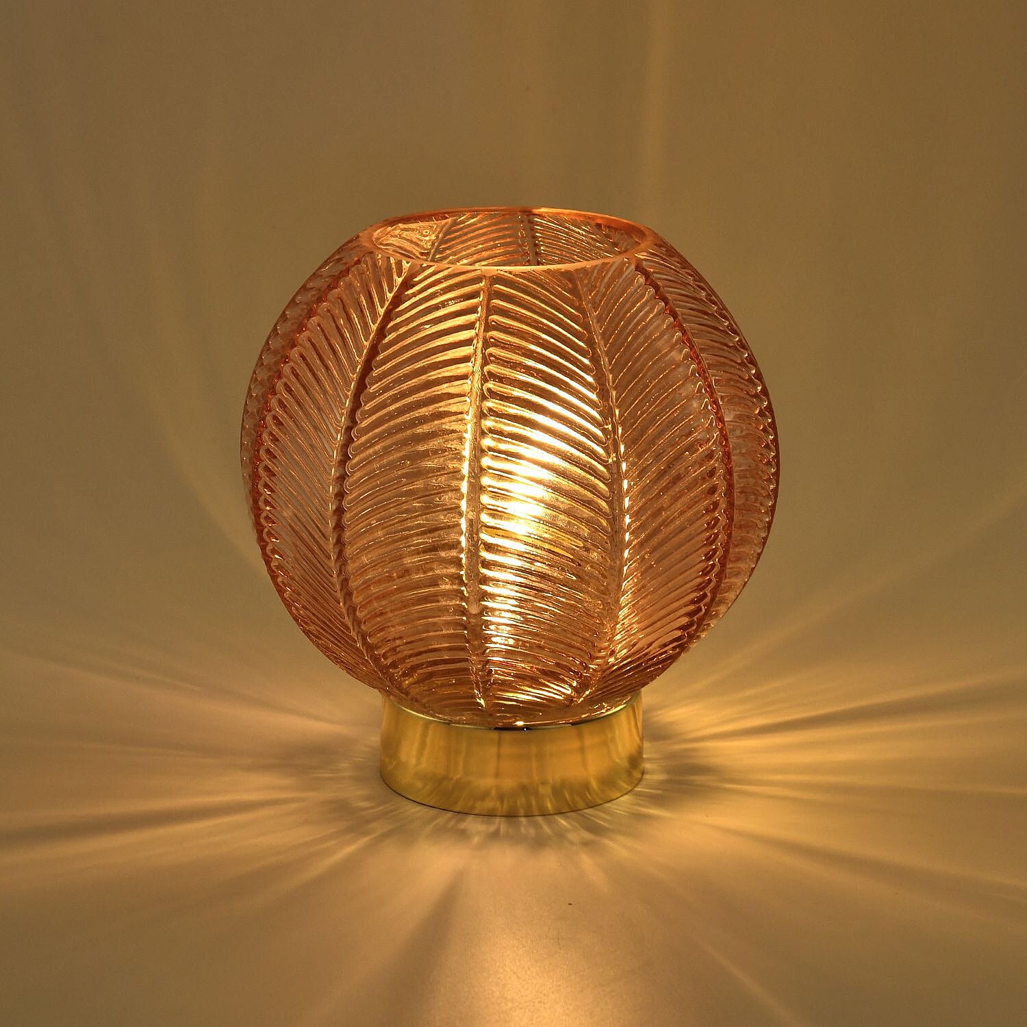 Spherical Glass Table Lamp with Vintage Edison Filament Bulb (Size 15x14 Cm) - Green