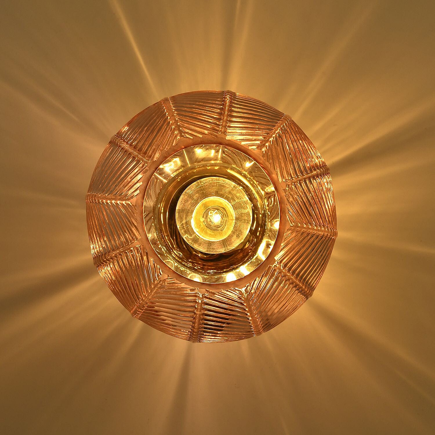 Spherical Glass Table Lamp with Vintage Edison Filament Bulb (Size 15x14 Cm) - Green