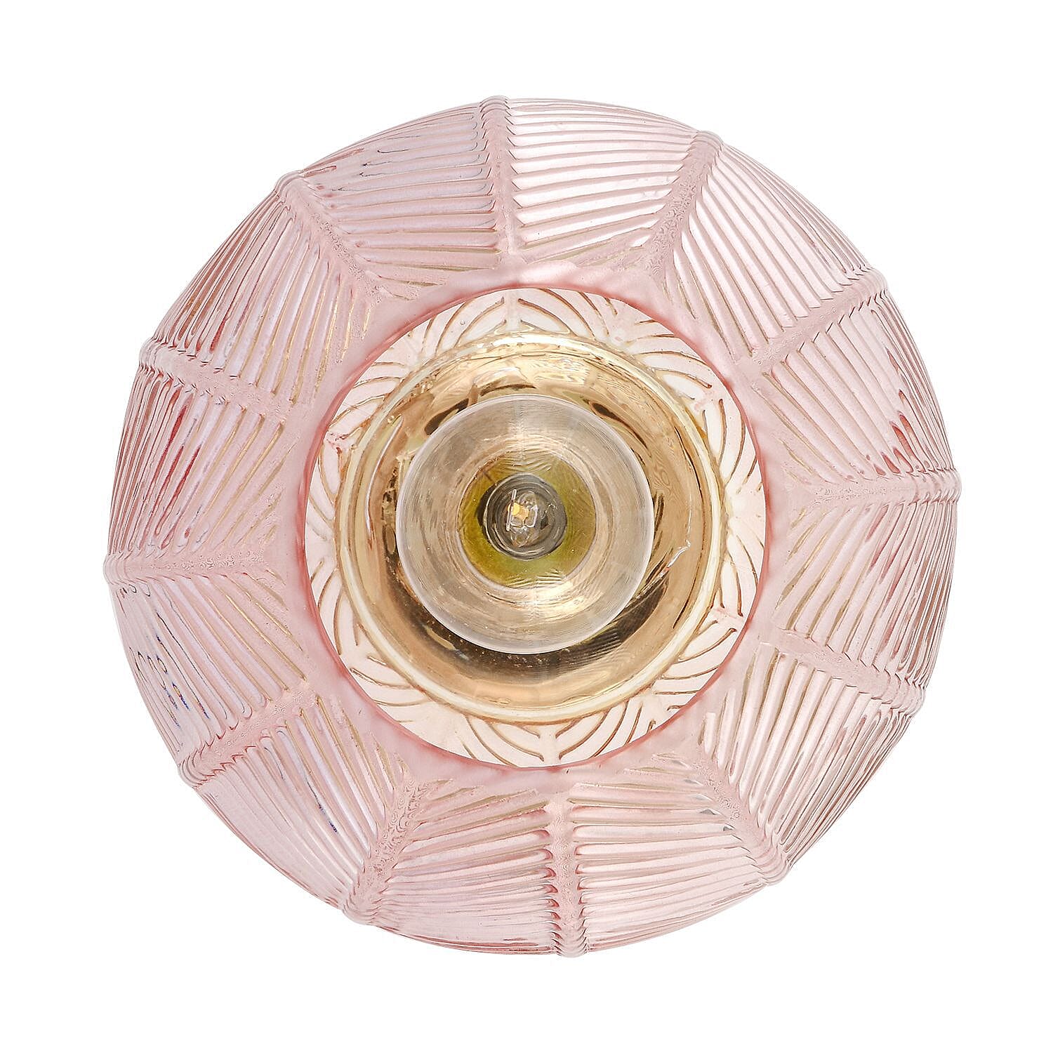 Spherical Glass Table Lamp with Vintage Edison Filament Bulb (Size 15x14 Cm) - Green