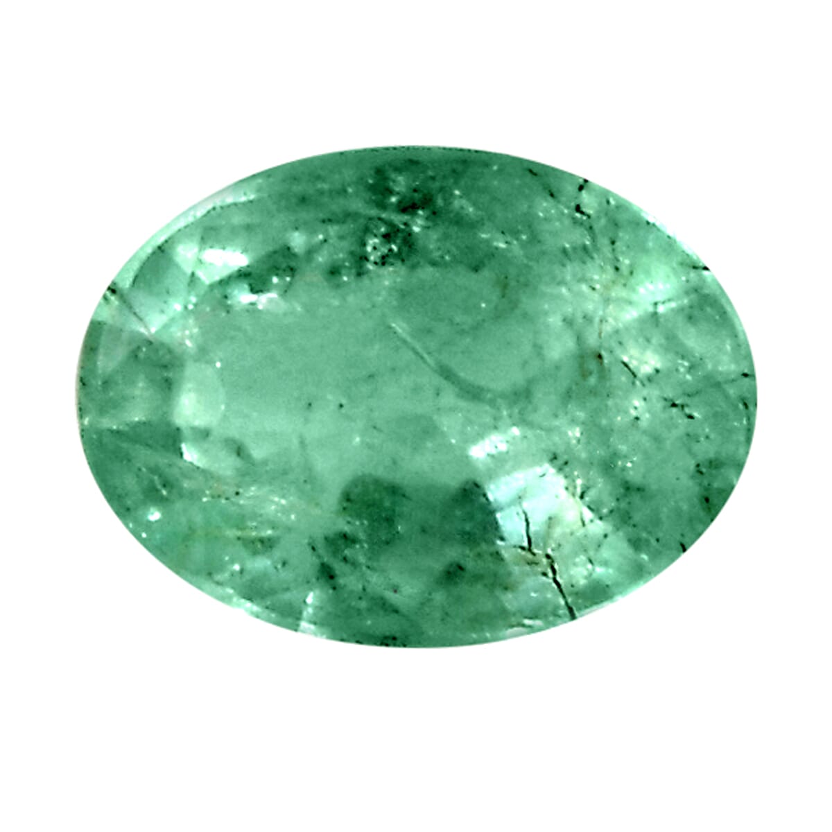 IGI Certified Colombian Emerald Oval 7x5 mm 0.75 Ct.