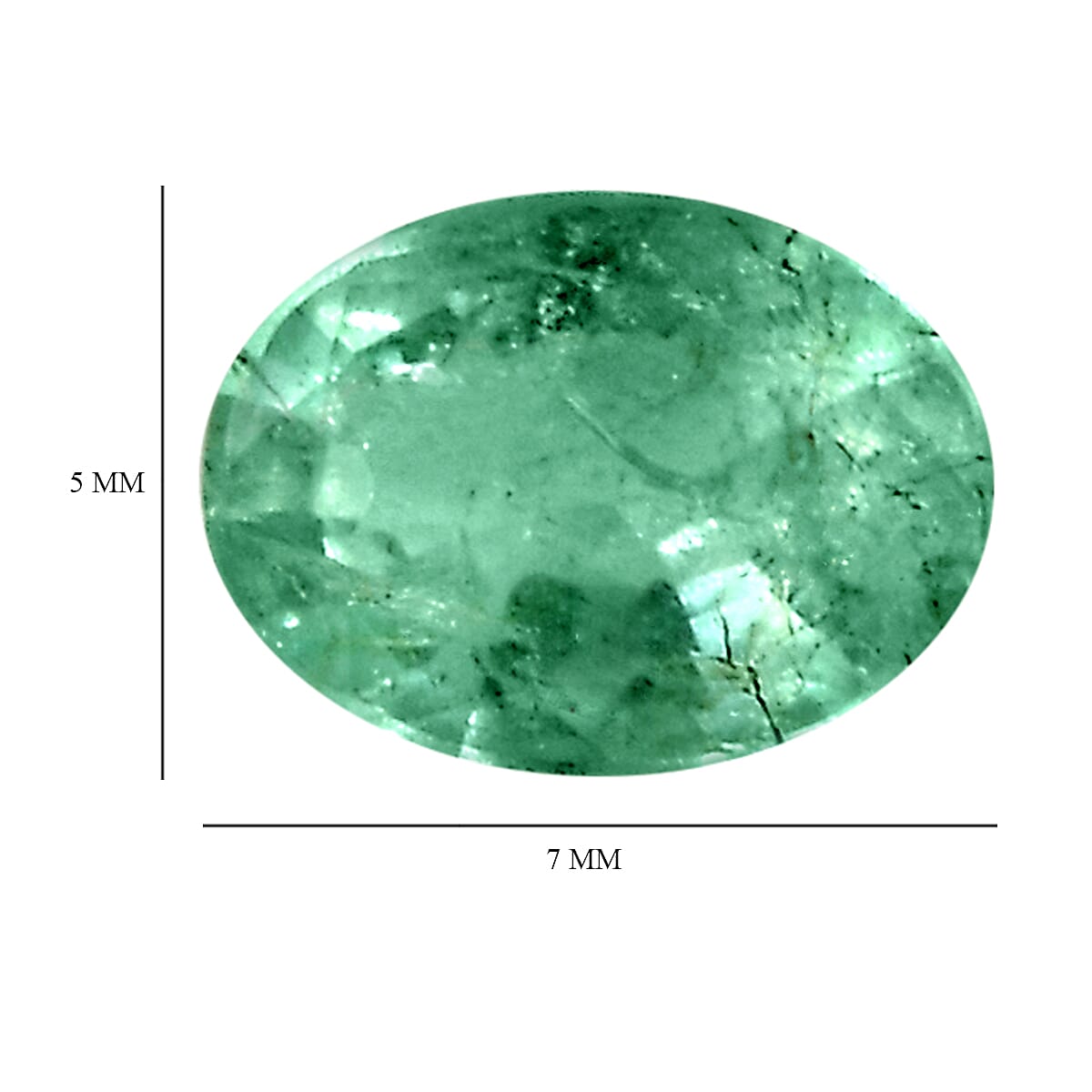 IGI Certified Colombian Emerald Oval 7x5 mm 0.75 Ct.