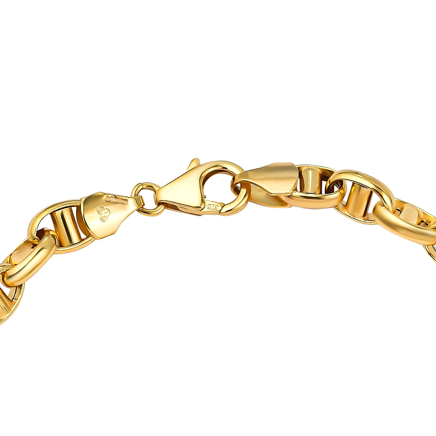 One Time Close Out Deal - 9K Yellow Gold Rambo Bracelet (Size - 7.5) with Lobster Clasp Gold Wt 5.00 Gms