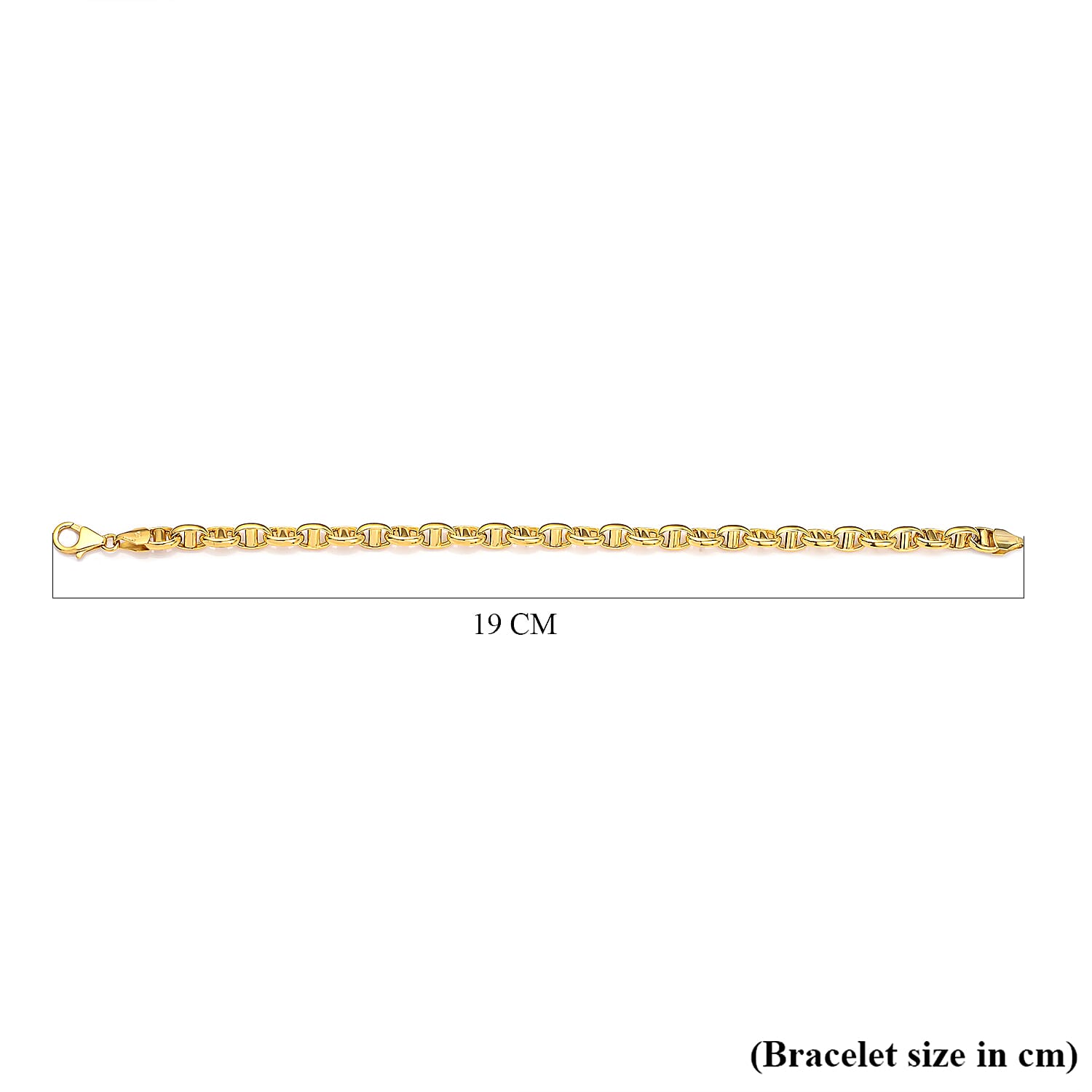 One Time Close Out Deal - 9K Yellow Gold Rambo Bracelet (Size - 7.5) with Lobster Clasp Gold Wt 5.00 Gms