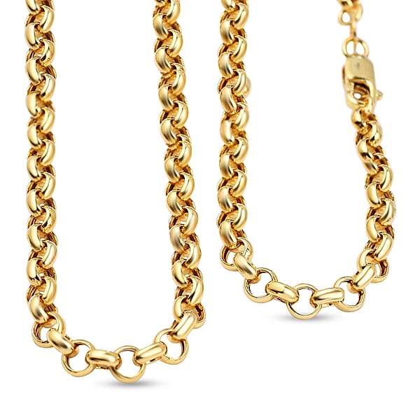 Hatton Garden Close Out Deal Italian Made 9K Yellow Gold Belcher Necklace (Size 24), With