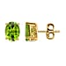 Hebei Peridot Stud Earrings in 18K Vermeil Yellow Gold Plated Sterling Silver 2.80 Ct.