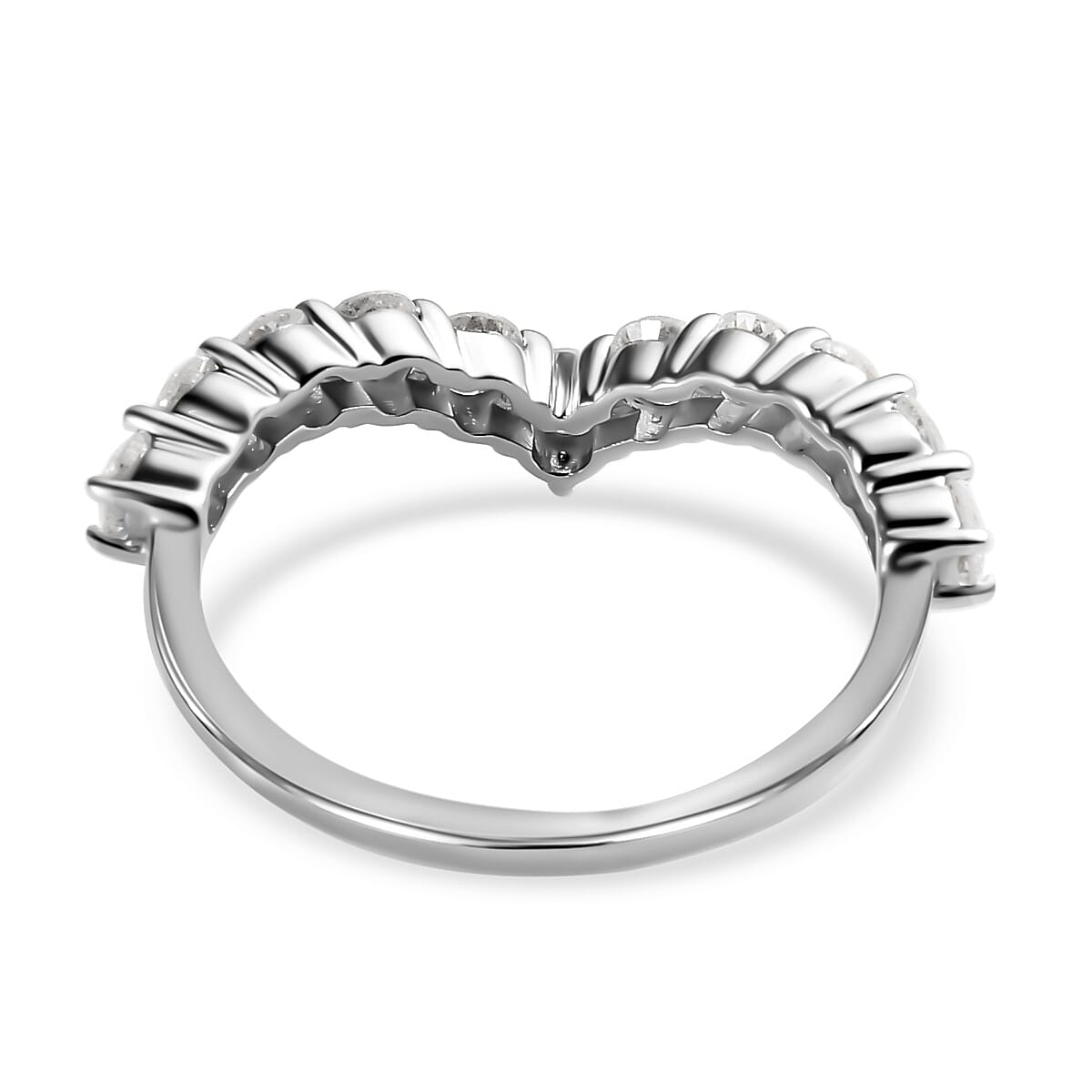 9K White Gold Diamond (G-H) Band Ring 1.00 Ct