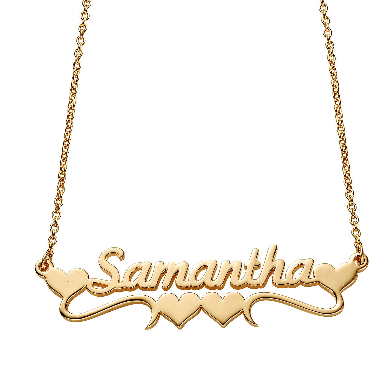 Vermeil YG Sterling Silver Fancy Necklace (Size - 20),  Silver Wt. 8 Gms