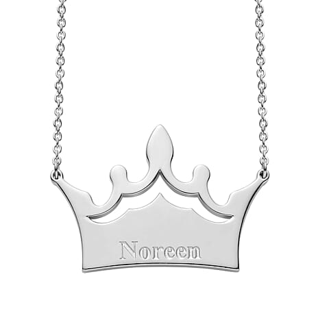 Platinum Overlay Sterling Silver Necklace (Size - 20) with Lobster Clasp