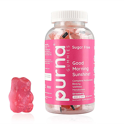 Purna - Strawberry Flavored Complete Multivitamin Gummies (60 Gummies) -  1676877185 - TJC