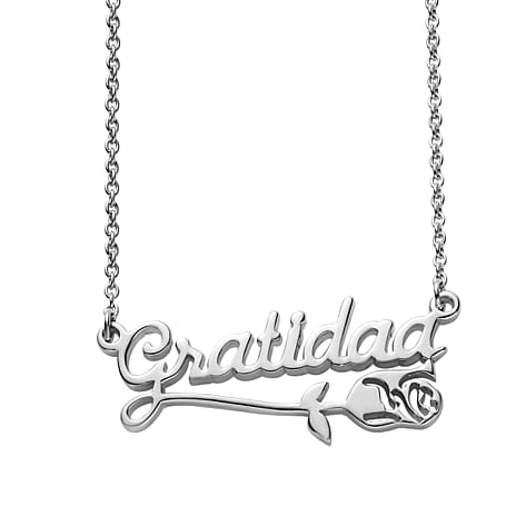 Platinum Overlay Sterling Silver Necklace (Size - 20)