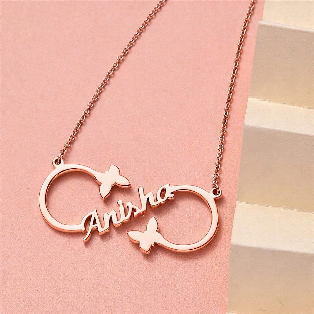 Vermeil RG Sterling Silver Fancy Necklace (Size - 20),  Silver Wt. 7 Gms