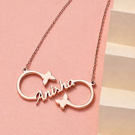 Vermeil RG Sterling Silver Fancy Necklace (Size - 20),  Silver Wt. 7 Gms