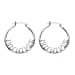 Platinum Overlay Sterling Silver J Hoop Half Hoop Earring, Silver Wt. 9.6 Gms