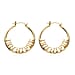 Vermeil YG Plated Sterling Silver J Hoop Half Hoop Earrings, Silver Wt. 9.6 Gms