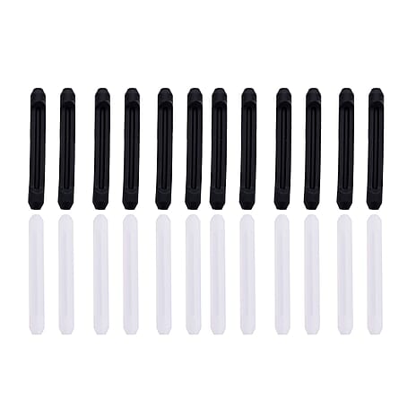 Accessories  - Set (12 Pairs Glasses Ear Hook) White – Black