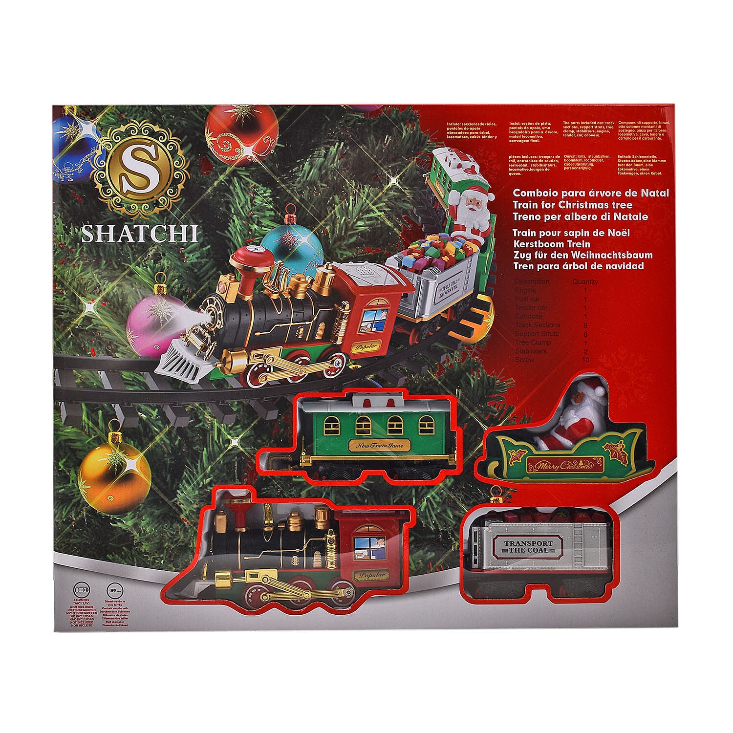 Train Set Engine With 3 Car Circular Track - Requires 4AA Batteries (not incld)
