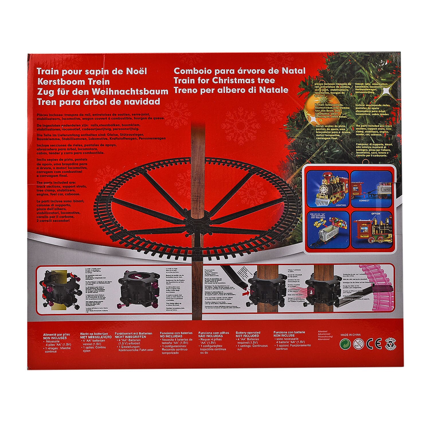 Train Set Engine With 3 Car Circular Track - Requires 4AA Batteries (not incld)