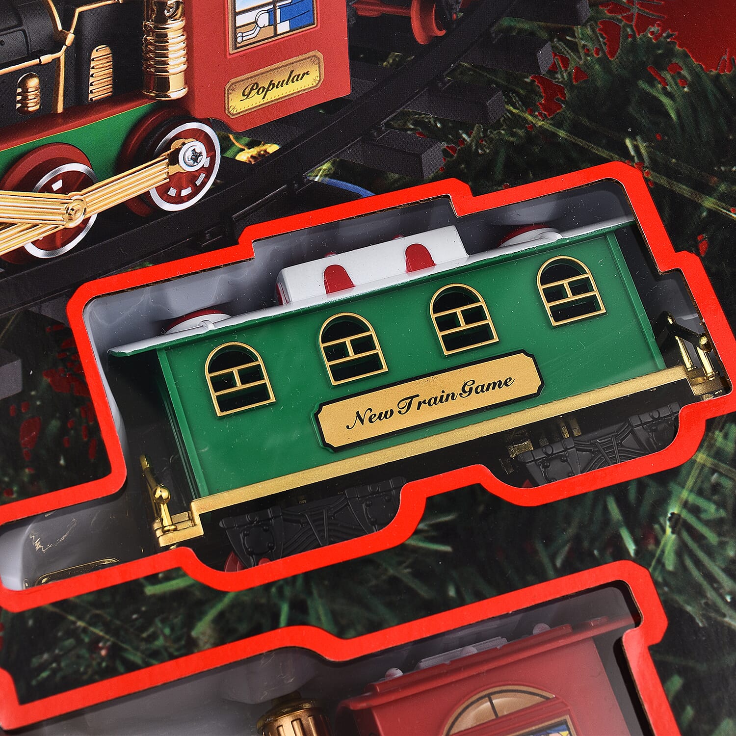 Train Set Engine With 3 Car Circular Track - Requires 4AA Batteries (not incld)