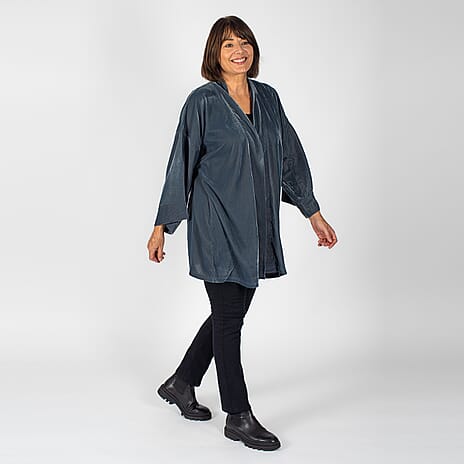 TAMSY Long Sleeves Kimono (One Size, 8-18) - Grey
