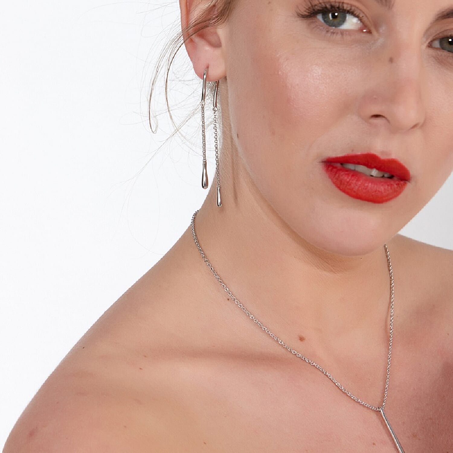 Lucy Q Close Out Deal - Drop Collection - Rhodium Overlay Sterling Silver Earrings (with Push Back)